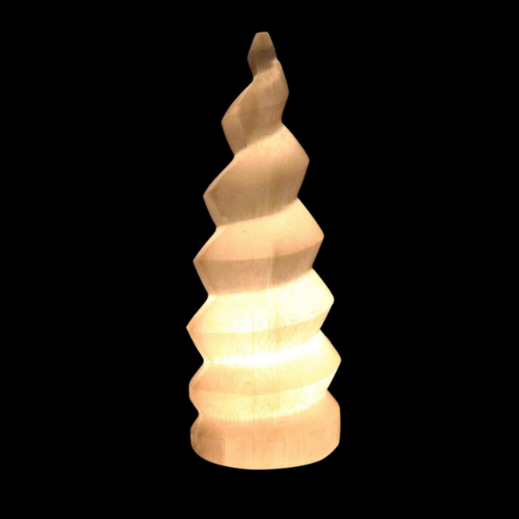 Selenite Corkscrew Lamp | | Wiccan Center
