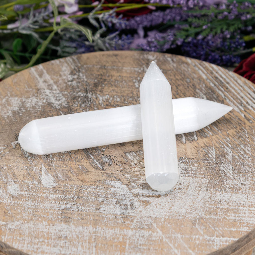 Selenite Wand with Point | Religious Items | Wiccan Center