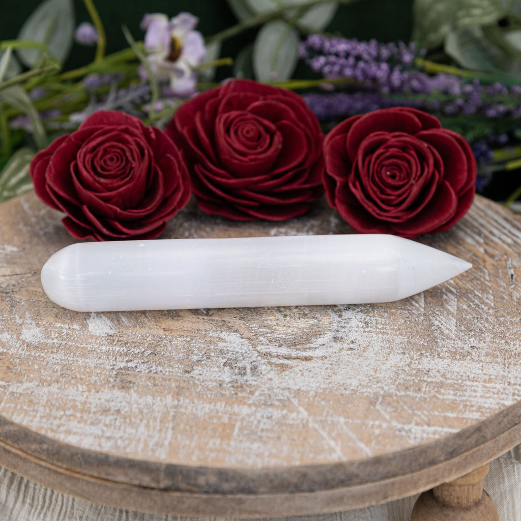 Selenite Wand with Point | Religious Items | Wiccan Center