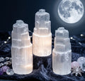 Selenite Satin Spar Crystal Standing Tower Carving (4 Inches) | Home & Living > Home Decor > Home Accents > Rocks & Geodes | Wiccan Center
