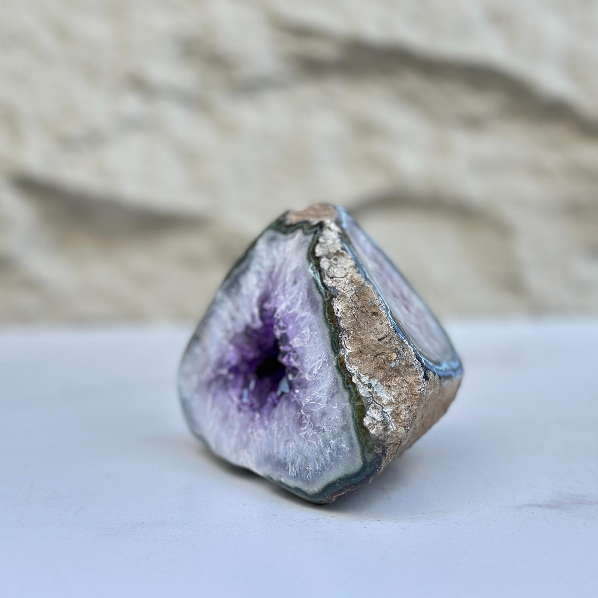 Semi precious stones, natural purple crystal | Amethyst Geodes | Wiccan Center