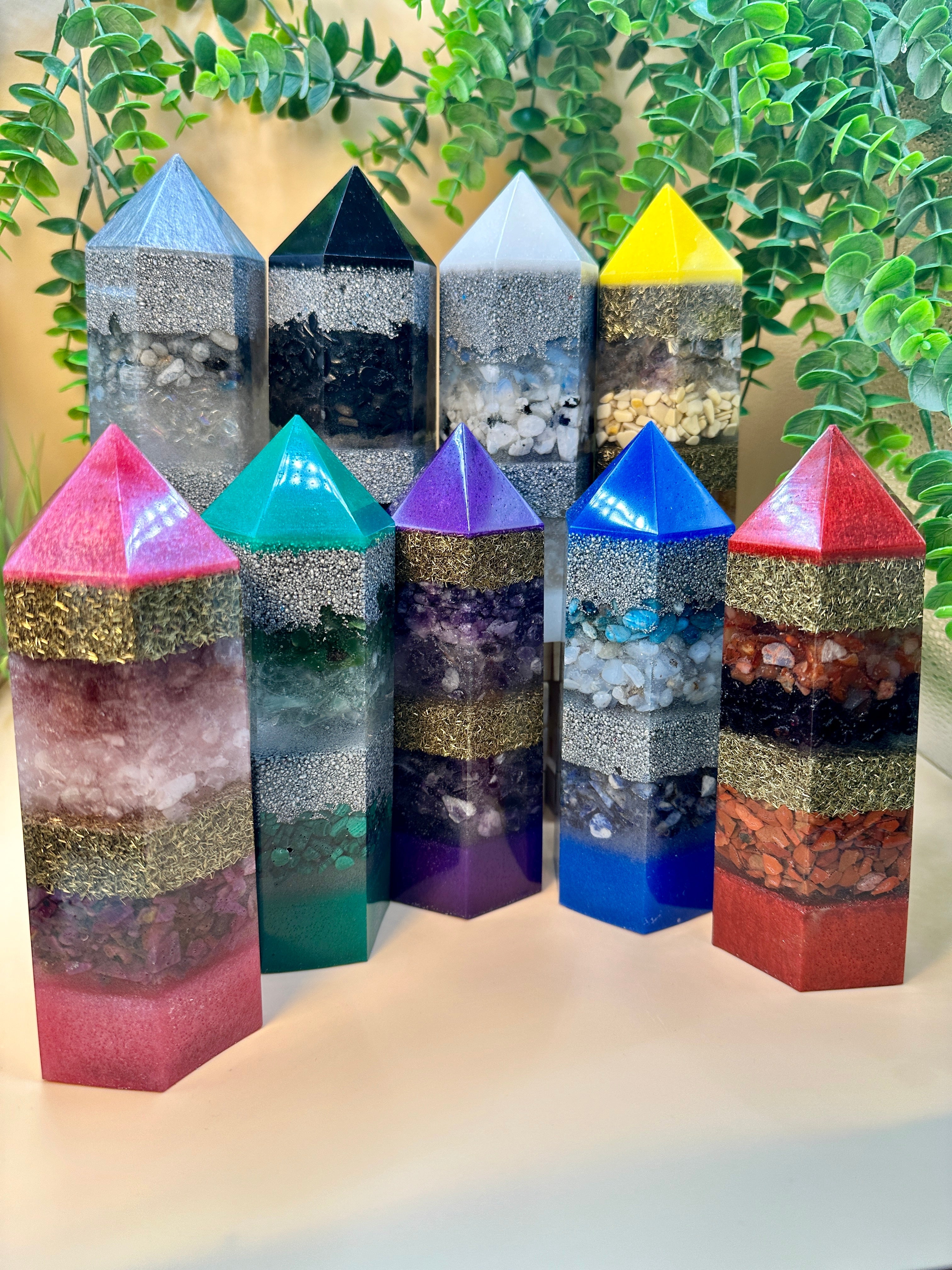 ORGONITE TOWER SET - EMF Protector - Orgonite Towers