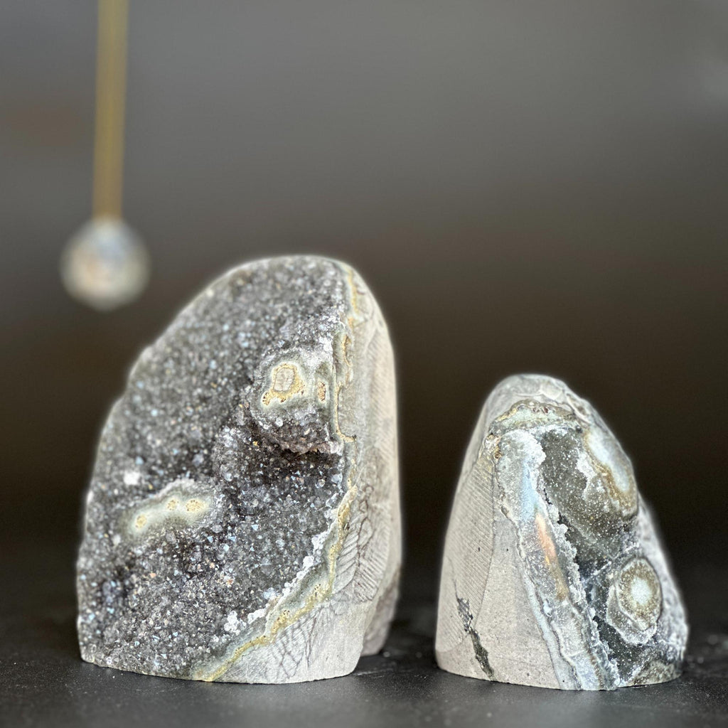 Set of 2 Sugar Amethyst Clusters | Rocks & Geodes | Wiccan Center