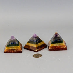 Seven Chakra Crystal Pyramid Natural Healing Stone | Pyramids | Wiccan Center