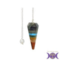 Seven Chakra Gemstone Layers Pendulum | Pendulum | Wiccan Center