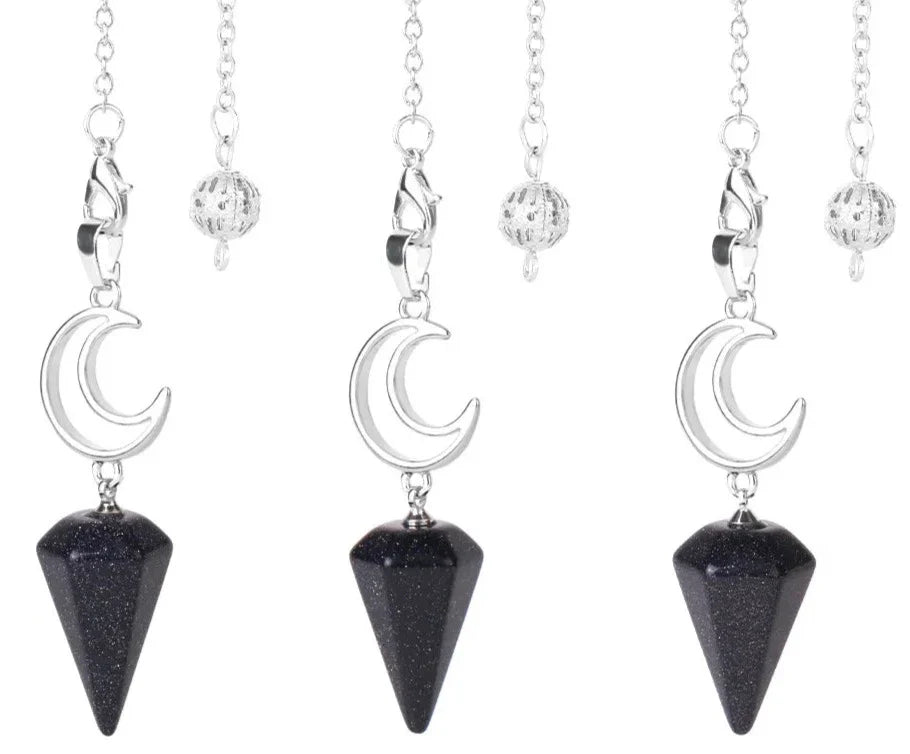 Crystal Crescent Moon Pendulums | Pendulums | Wiccan Center