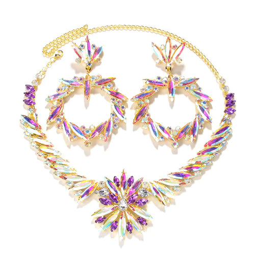 AB Rhinestone Crystal Drop & Crystal Set | Jewelry Sets | Wiccan Center