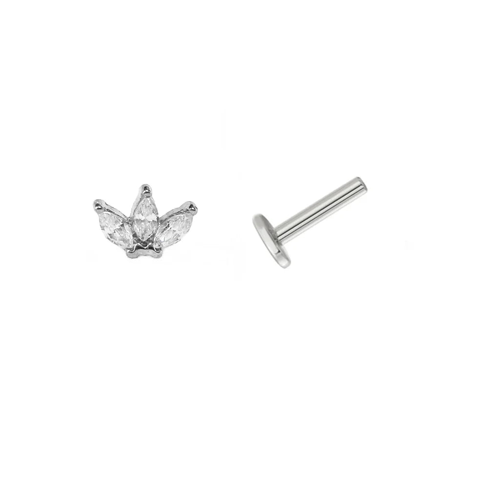 Lightning Internal Thread Labret Piercing Crown Bee Flowers Cartilage Earring Tragus Conch 316L Stainlesss Steel Body Jewelry | | Wiccan Center