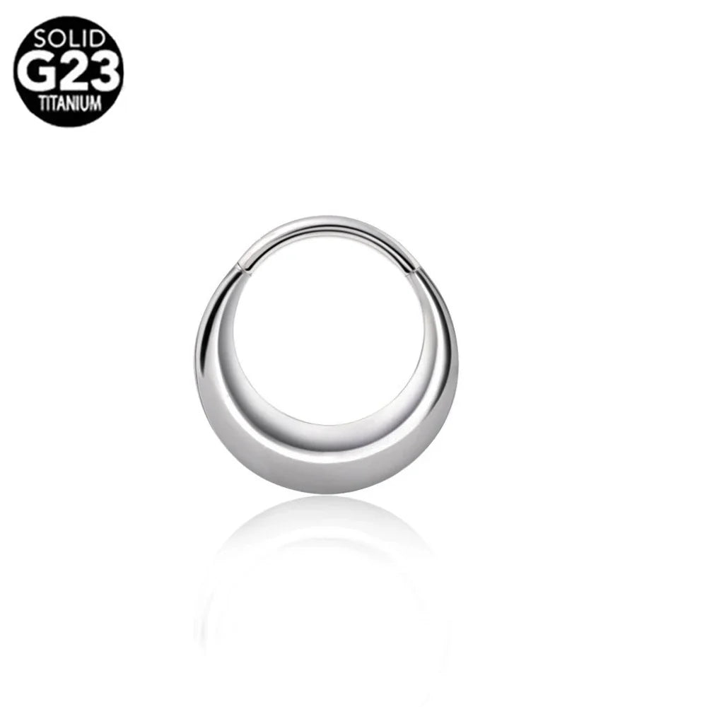 G23 Titanium Bee Septum Nose Ring Piercing Body Jewelry 16G Moon Segment Snake Clicker Helix Ear Cartilage Heart Daith Hoop | | Wiccan Center