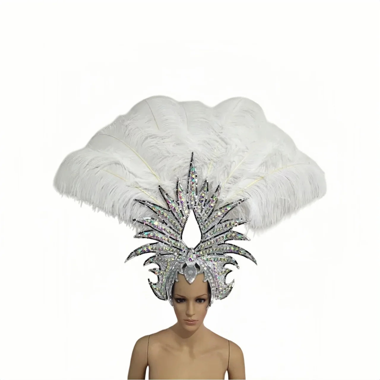 The Stardust Majestic Feather Crown – Carnival & Cabaret Stage Headdress | | Wiccan Center