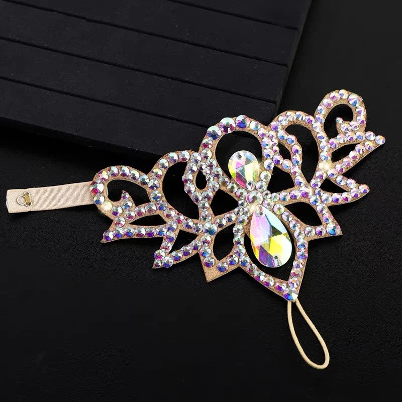 Dazzling Crystal Belly Dance Cuff Bracelet & Ring Hand Harness Jewelry | Bracelets | Wiccan Center