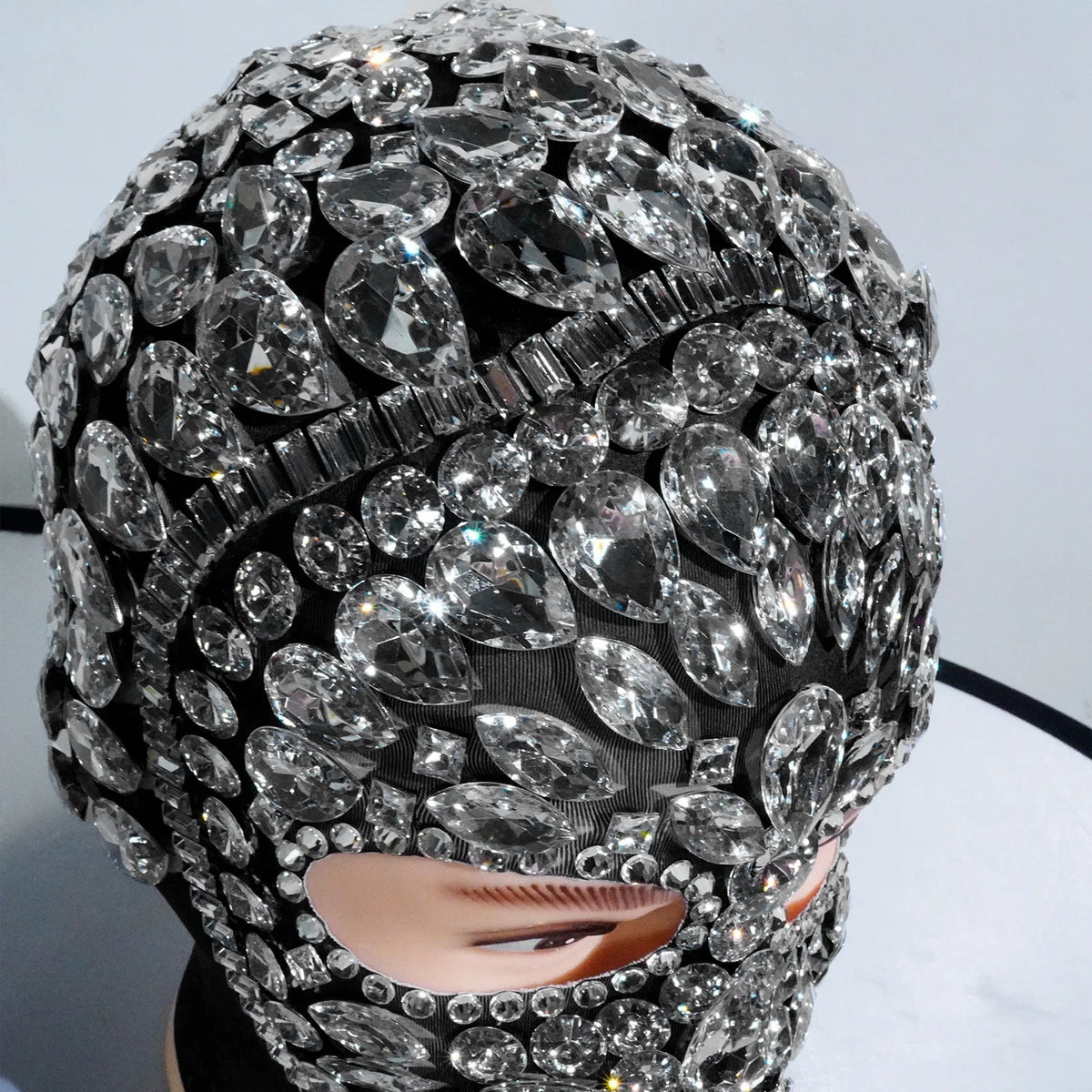 Super Shiny Rhinestone Full Face Headwear Mask | Masks | Wiccan Center