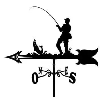 Metal Weathervane,Witch Iron Weather Vane,Sea Rover Wind Direction Indicator,Garden Decoration,Outdoor Roof Decoration,Gardening
