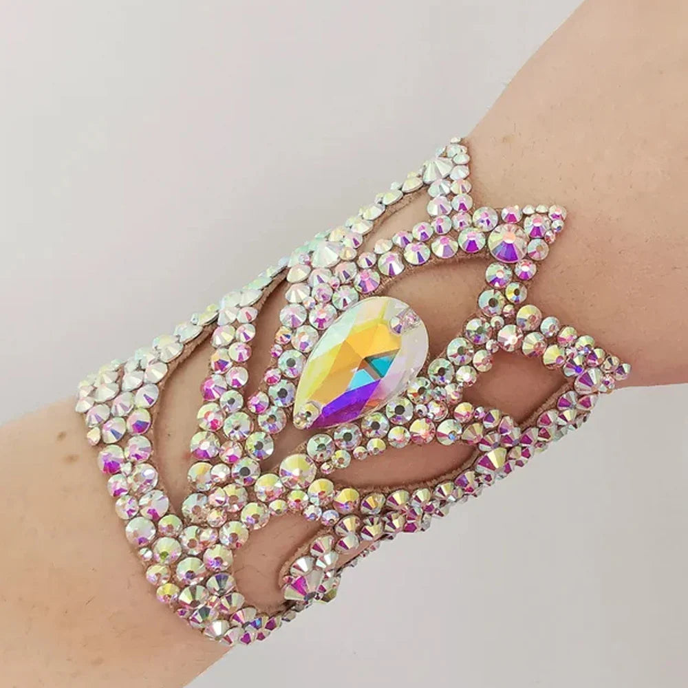Water Drop Rhinestone Adjustable Cuff