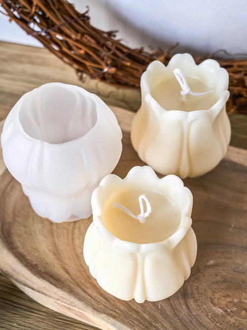 3D Tulip Flower Candle Mold Aromatherapy Candle Making DIY Handmade Soap Candlestick Resin Silicone Molds Home Decor Wedding Gif | | Wiccan Center