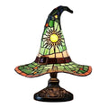 Premium Witch Hat Stained Glass Lamp – Magical Glow for Your Home | | Wiccan Center