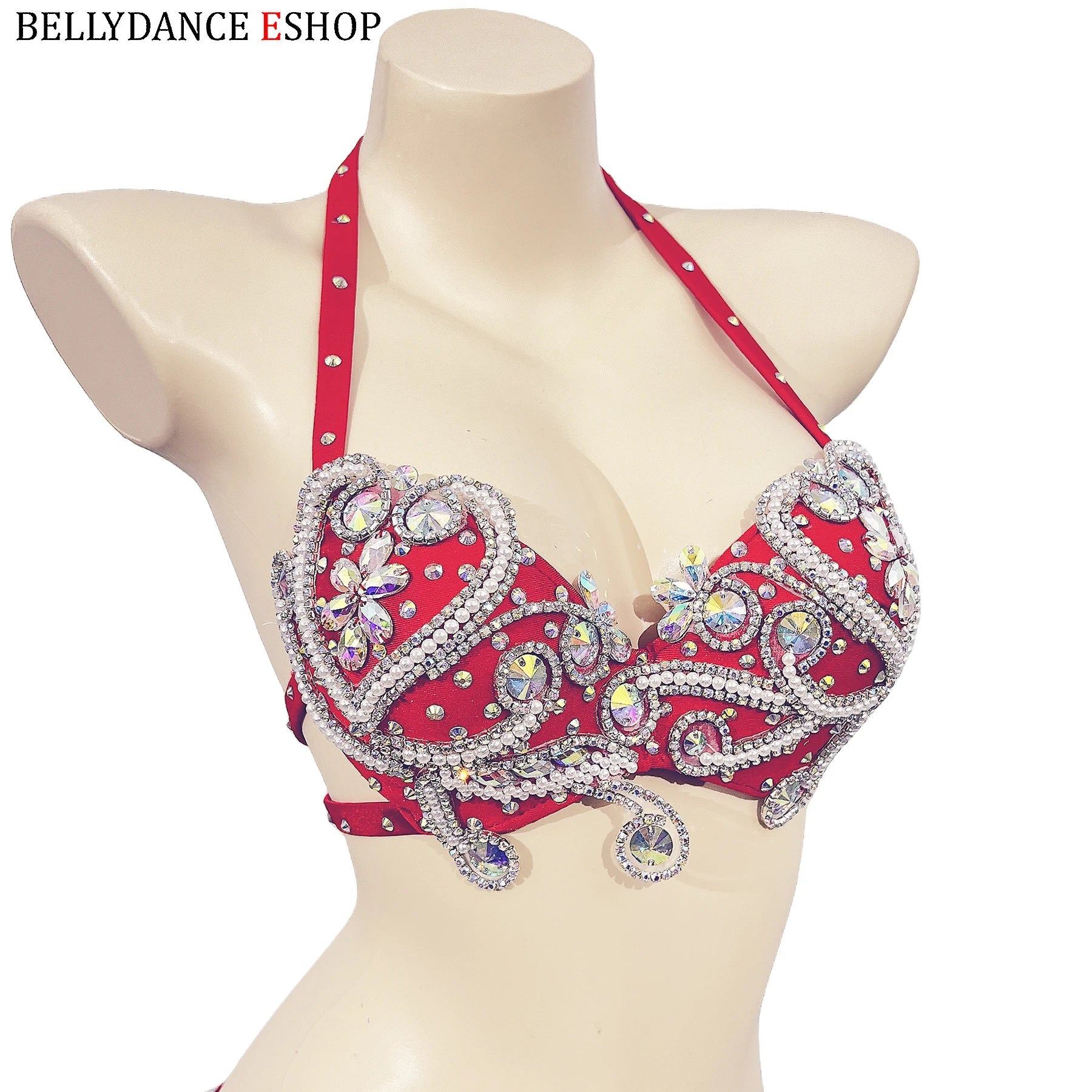 The Stardust Oasis Sirena – Deluxe Crystal & Beaded Belly Dance Bra & Belt 2-Piece Costume Set