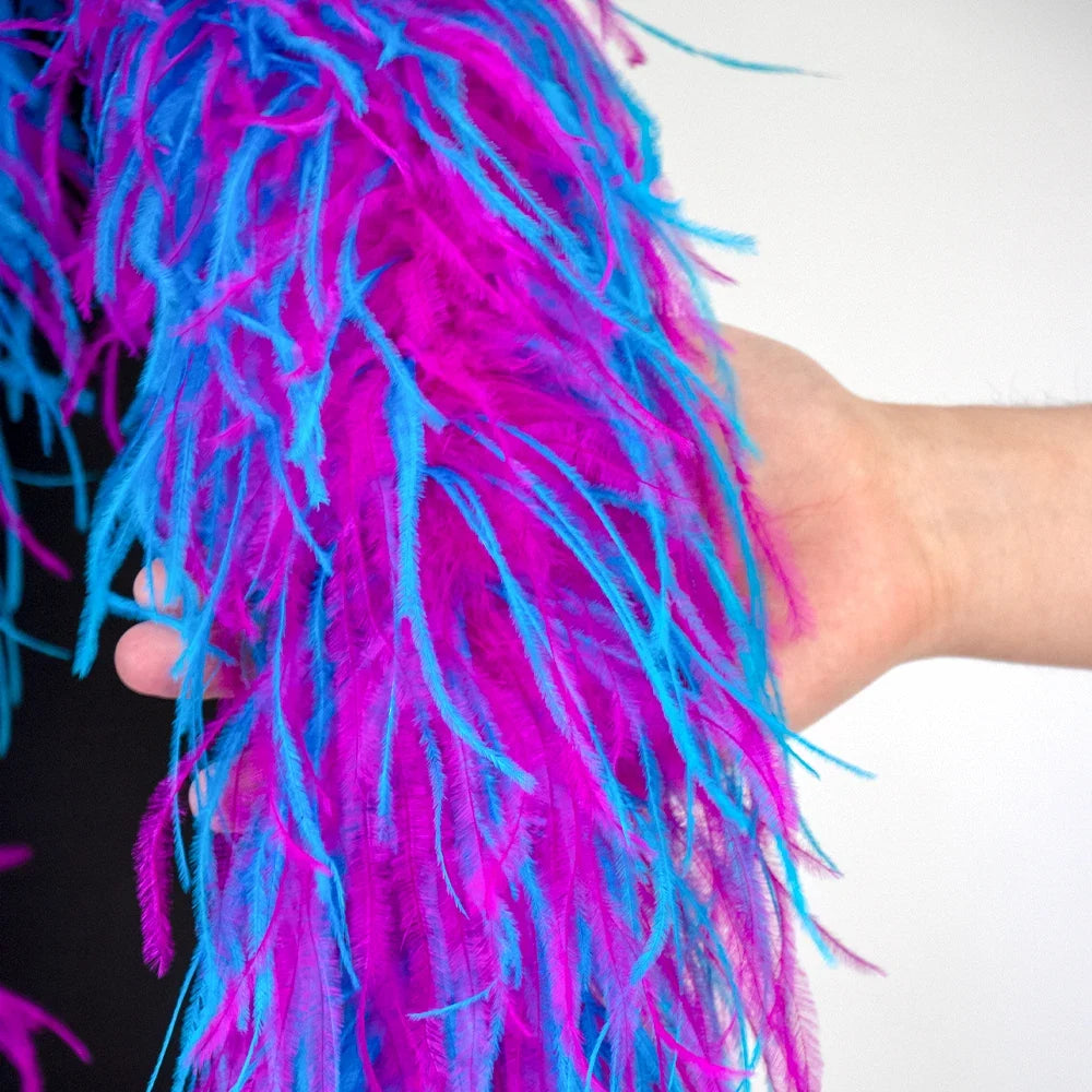 Mixed Color Ostrich Feather Boa & Shawl (2 Meters) | Feather Boas | Wiccan Center