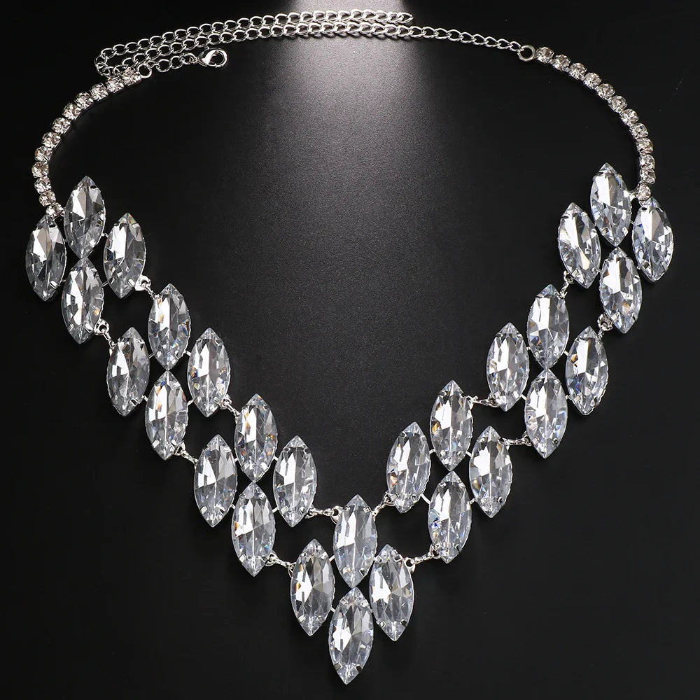 Colored Crystal Rhinestone Statement Crystal Drop | Necklaces | Wiccan Center