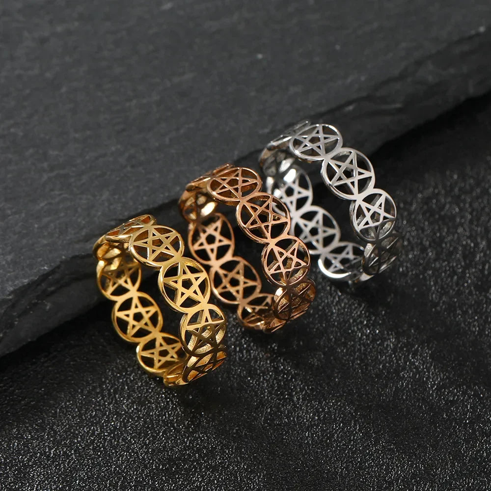 Pentacle Band Rings | rings | Wiccan Center