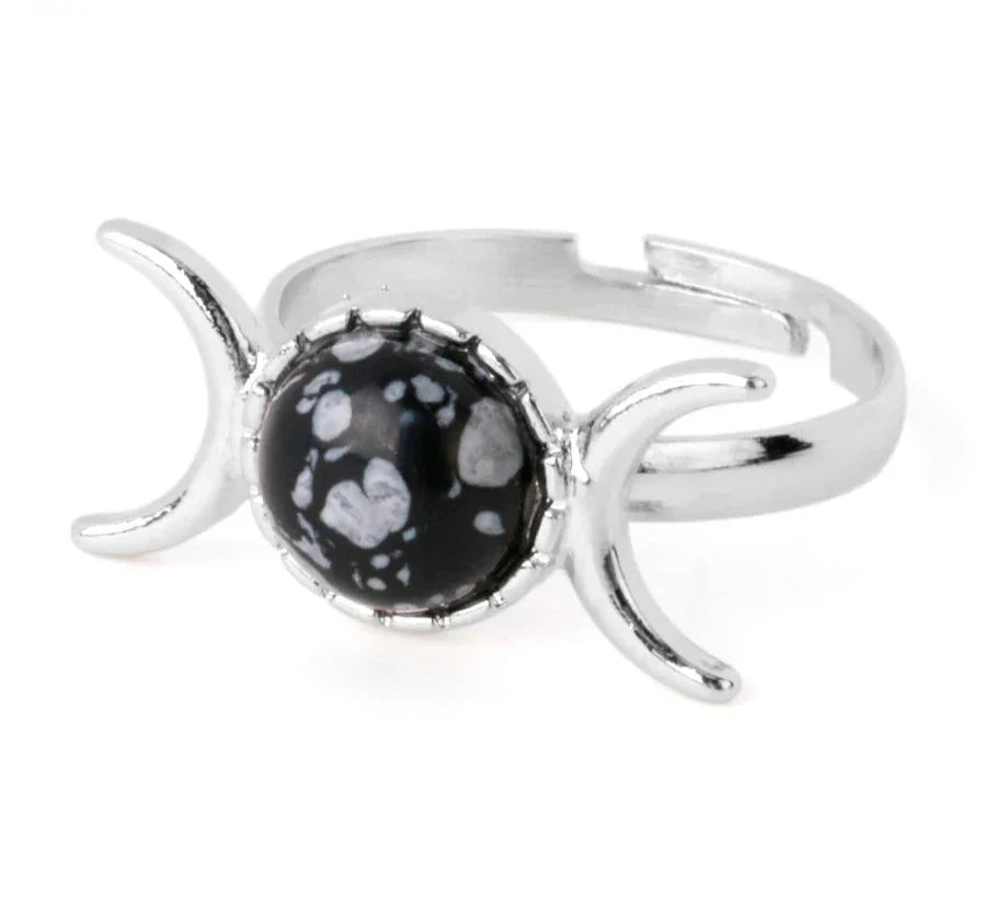 Crystal Triple Moon Rings | Ring | Wiccan Center