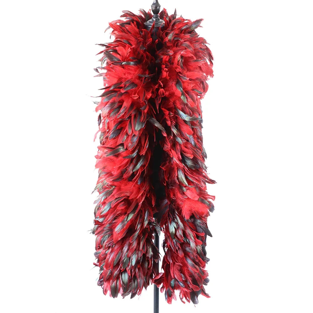 Natural Fluffy Rooster Feather Marabou Boa | Feather Boas | Wiccan Center