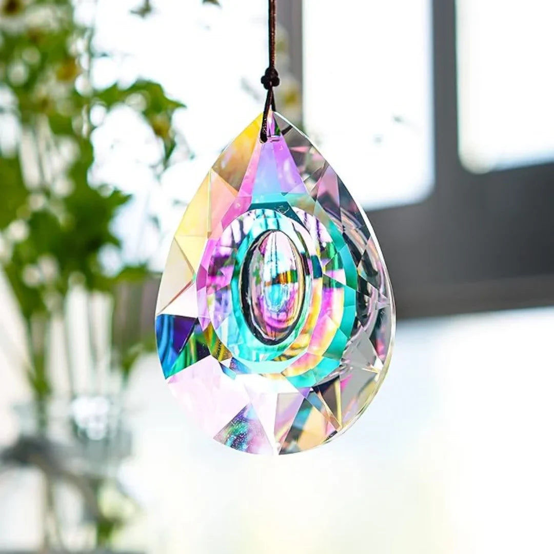 Large Crystal Rainbow Prism Pendant Sun Catcher Hanging Decor with Light Refraction Wedding Decor Home Wedding Party Decoration | | Wiccan Center