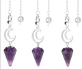 Crystal Crescent Moon Pendulums | Pendulums | Wiccan Center