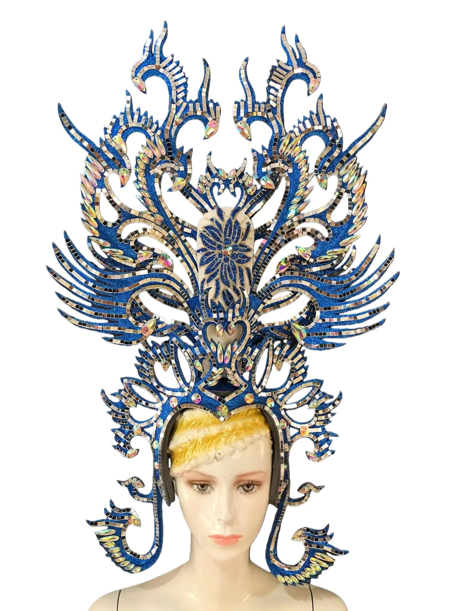Brazil Rio Spanish Cuba Santiago Havana Venice Dionysia carnival Float Mask dress masque ball costume samba Golden Crown | Headpiece | Wiccan Center