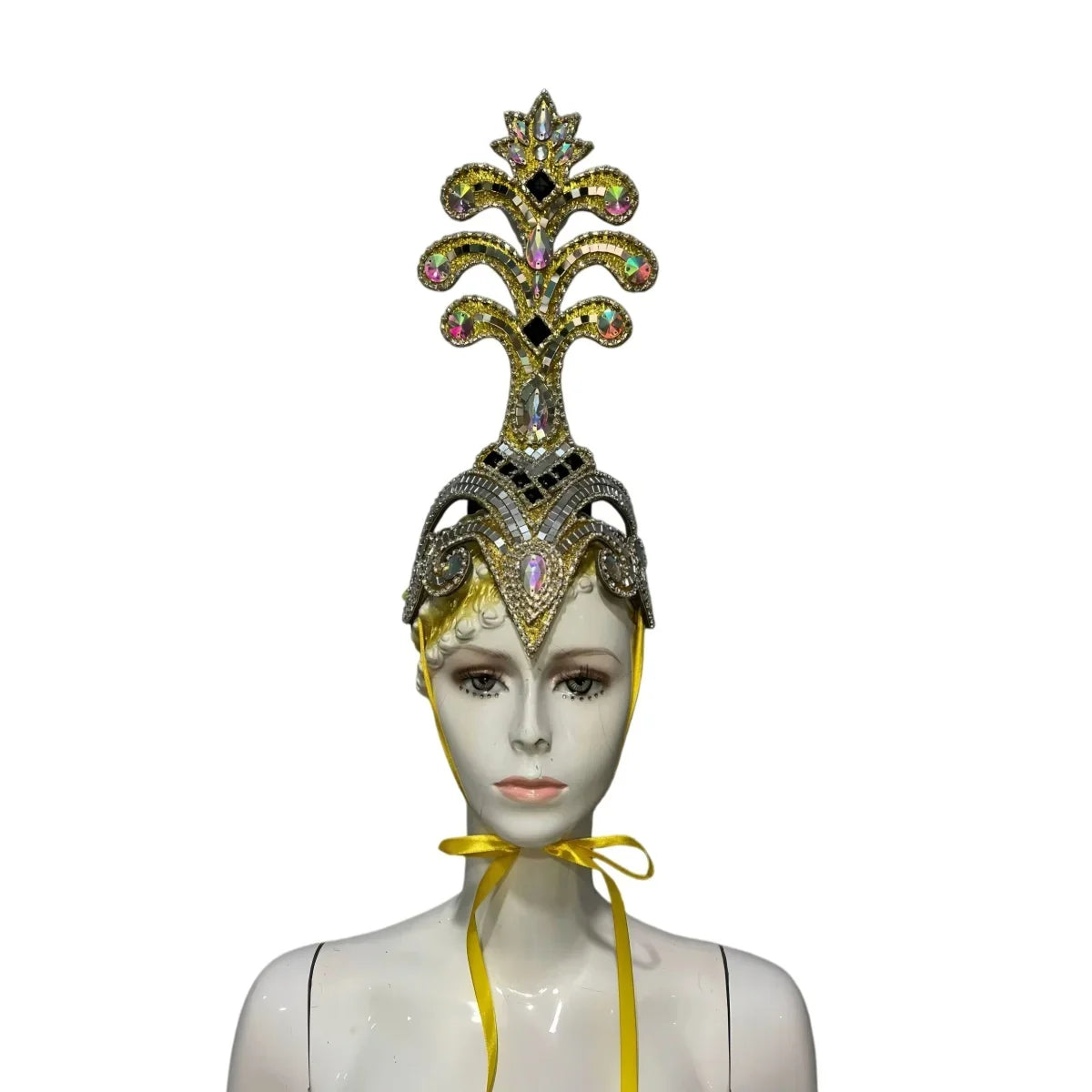 The Stardust Samba Queen – Premium Feathers & Rhinestones Carnival Headdress | Headdress | Wiccan Center
