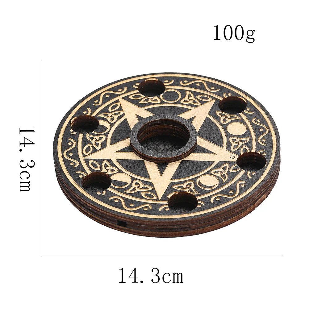 Pentacle Crystal Ball & Candle Holder | Candle Holders | Wiccan Center