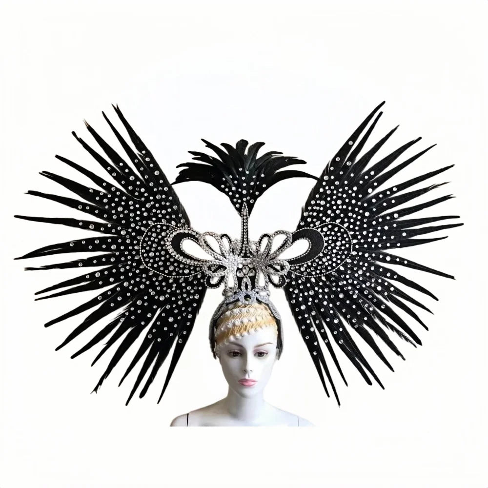 The Stardust Tropicana Samba Crown – Feather & Rhinestone Stage Headdress | Headdress | Wiccan Center