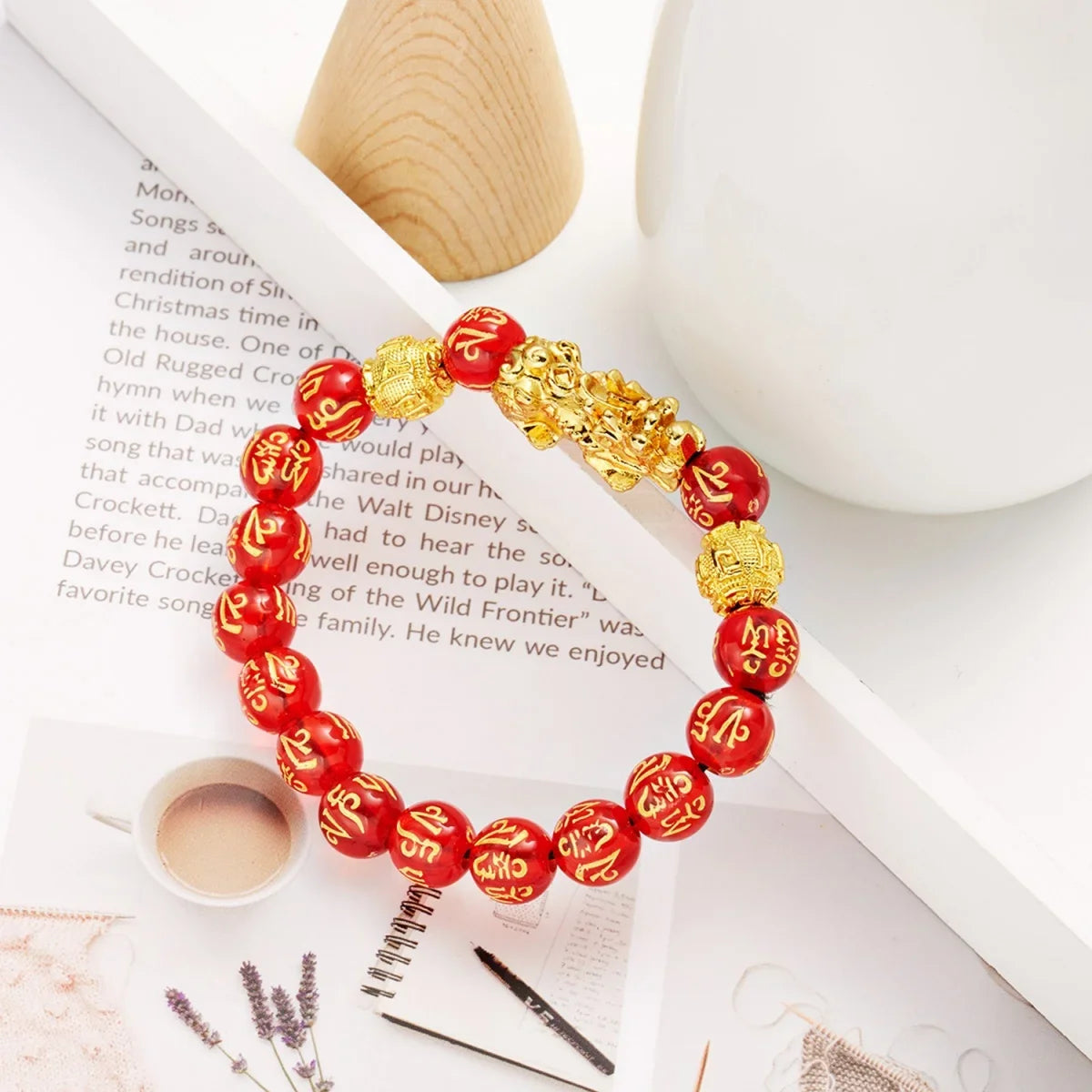 Feng Shui Gold Color Pixiu Bracelet For Women Men Chinese Lucky Wealth Black Obsidian Crystal Natural Stone Beads Bangle Jewelry
