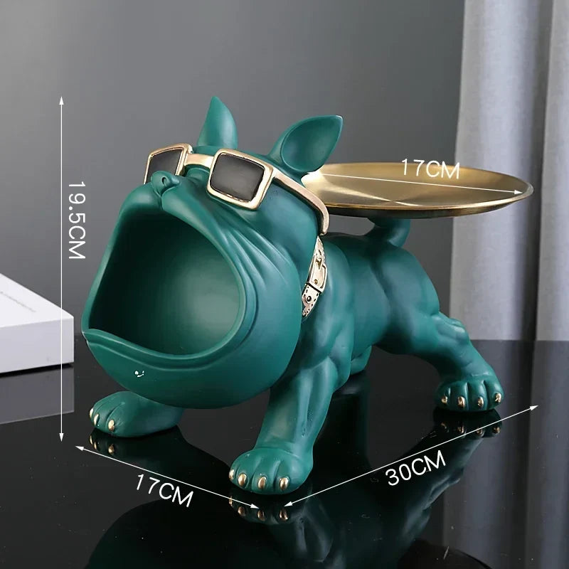 30cm/11.8inch Home Decor Bulldog Figurine Dog Statue Key Storage Box Animal Ornament Resin Craft Art Figurine Puppy Sculpture | | Wiccan Center