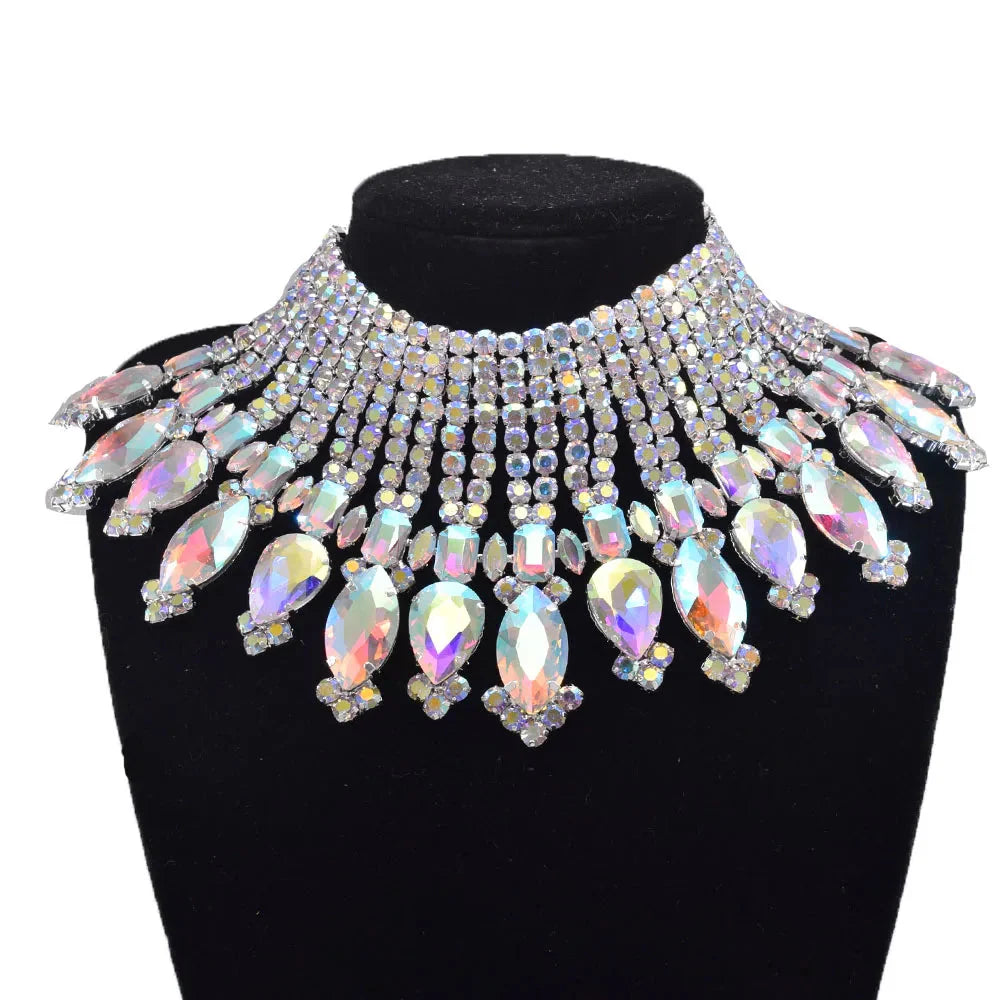 Radiating Statement Rhinestone Crystal Crystal Drop | Necklaces | Wiccan Center