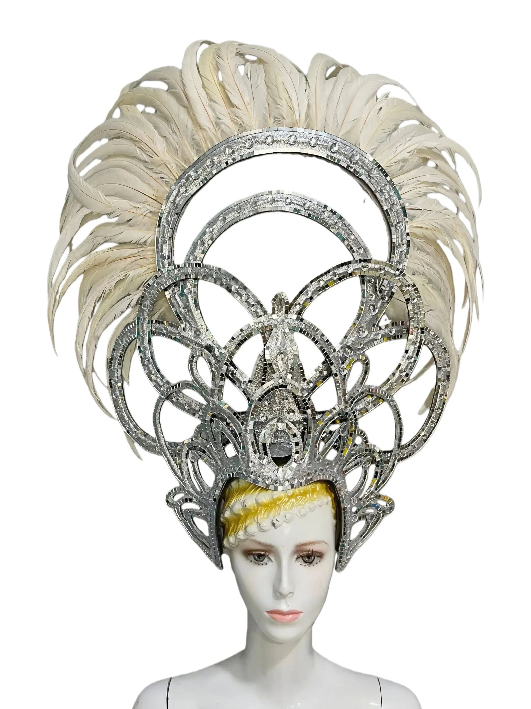 The Stardust Luminary Crown – Lavender & Multi-Tone Samba Carnival Headdress | Headdress | Wiccan Center