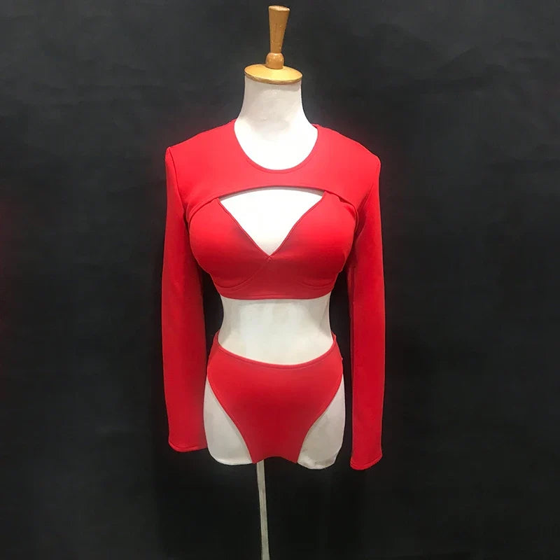 The Stardust Electra Performance Set – Long-Sleeve Pole & Gogo Bikini