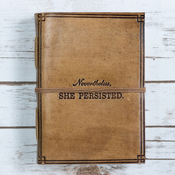 "Nevertheless, She Persisted" Leather Journal | Journal | Wiccan Center