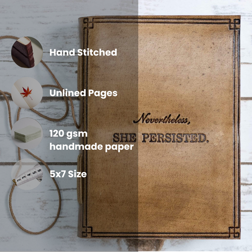"Nevertheless, She Persisted" Leather Journal | Journal | Wiccan Center