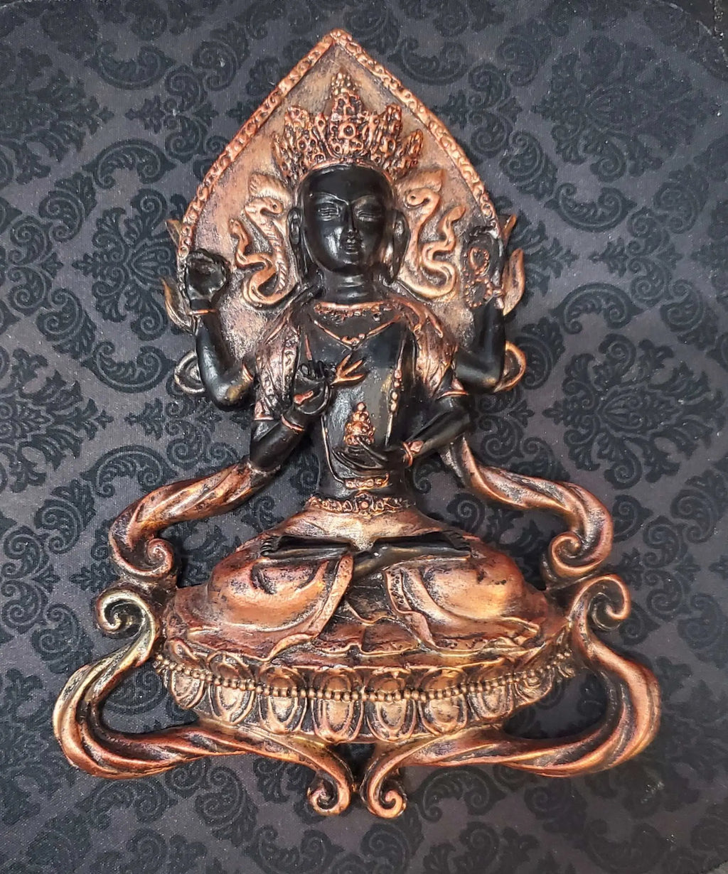 Chenrezig Wall Plaque 6" (Avalokiteshvara) Bodhisattva of Compassion | Home Decor | Wiccan Center