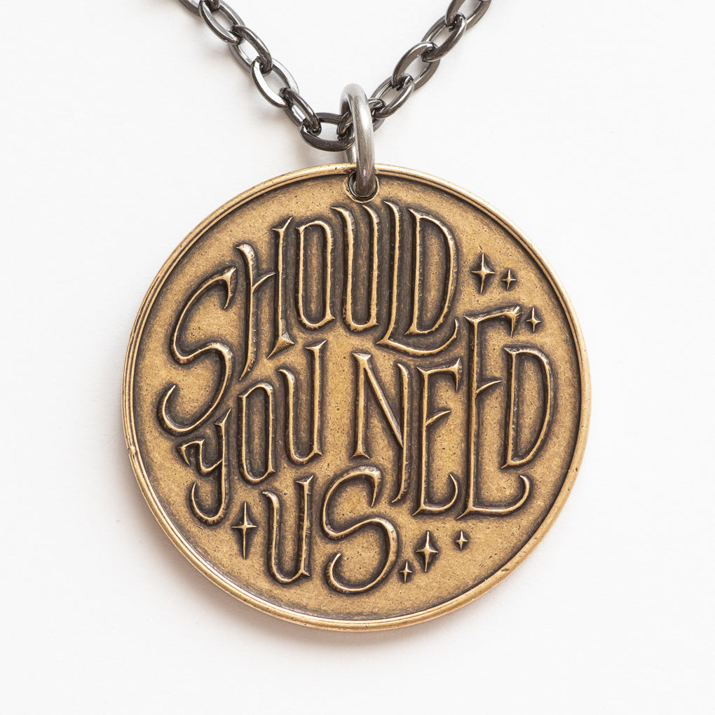 Labyrinth | Should You Need Us Necklace - Bronze Pendant | Necklaces | Wiccan Center
