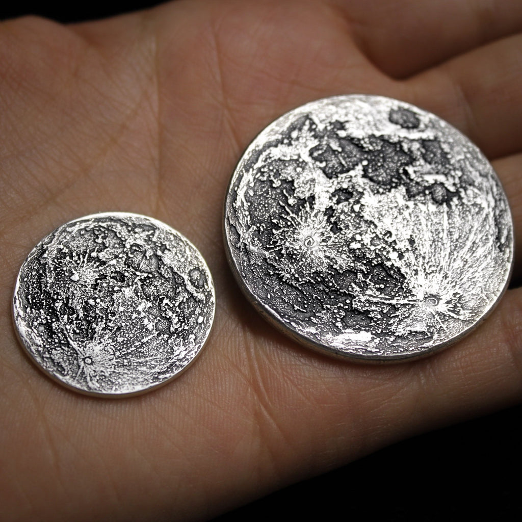 Full Moon Silver Coin -  1 in / 26 mm