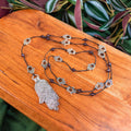 Silver Hamsa Bead Necklace