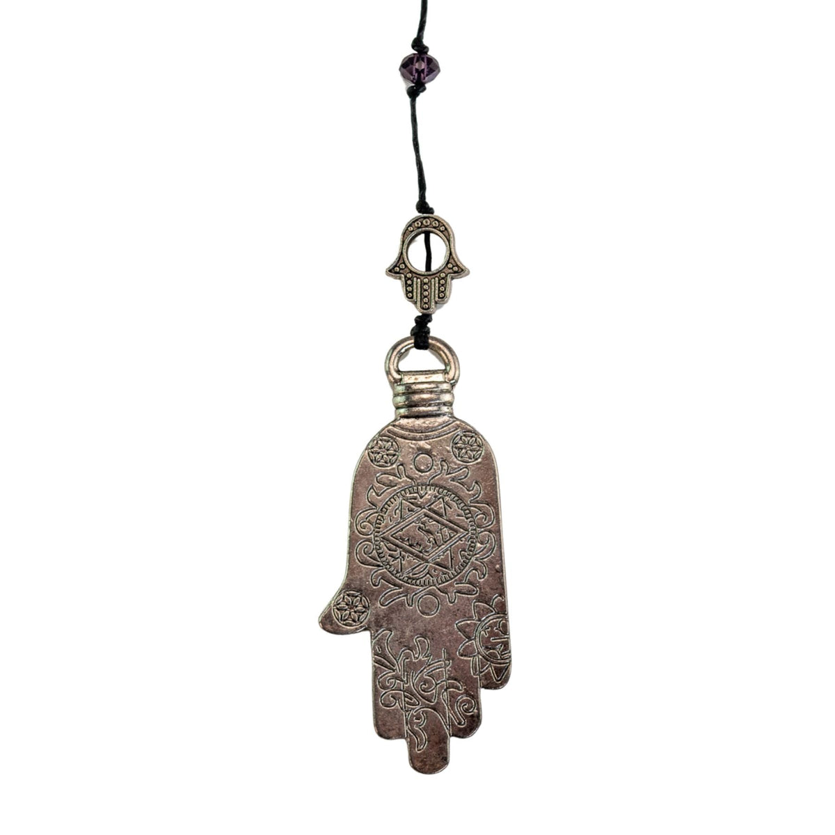 Silver Hamsa Bead Necklace