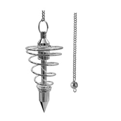 Spiral Silver Finish Pendulum | Pendulum | Wiccan Center