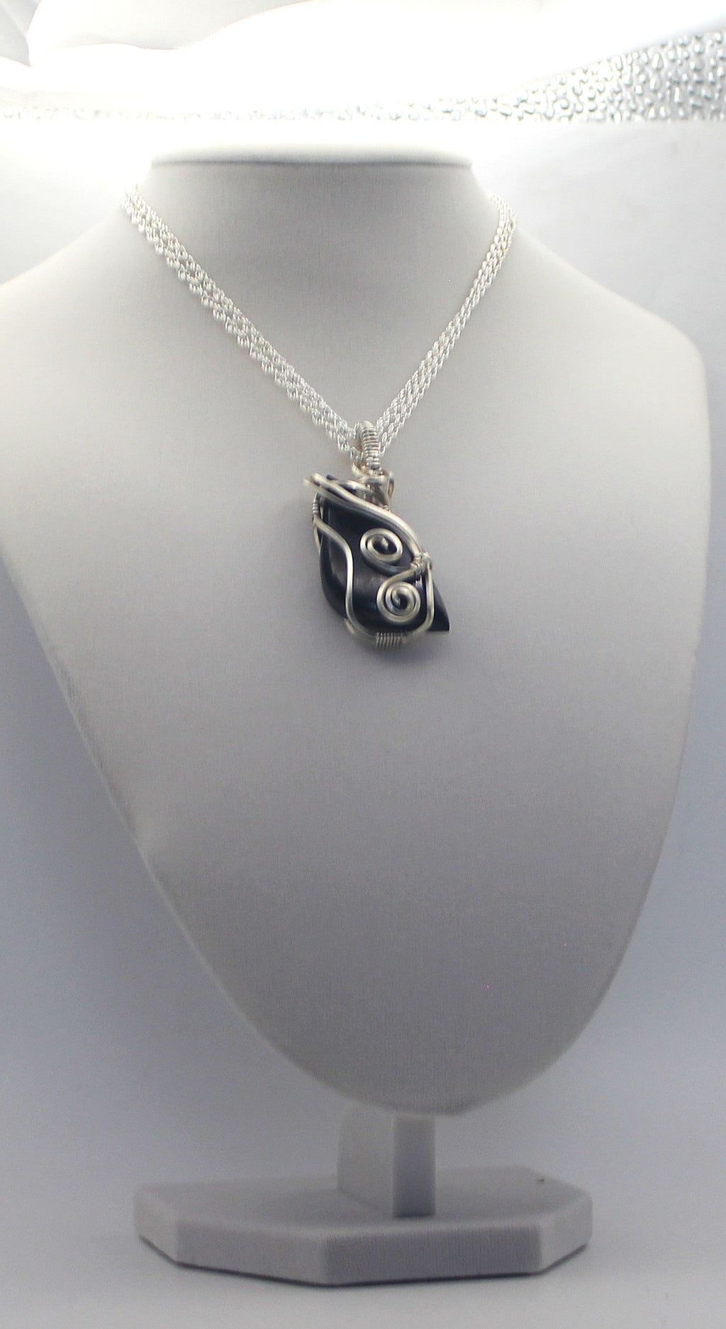 Silver .999 Fine Purpurite Handmade Pendant Necklace –Hand-Wrapped Artisan Pendant for Clarity & Expression | Necklace | Wiccan Center