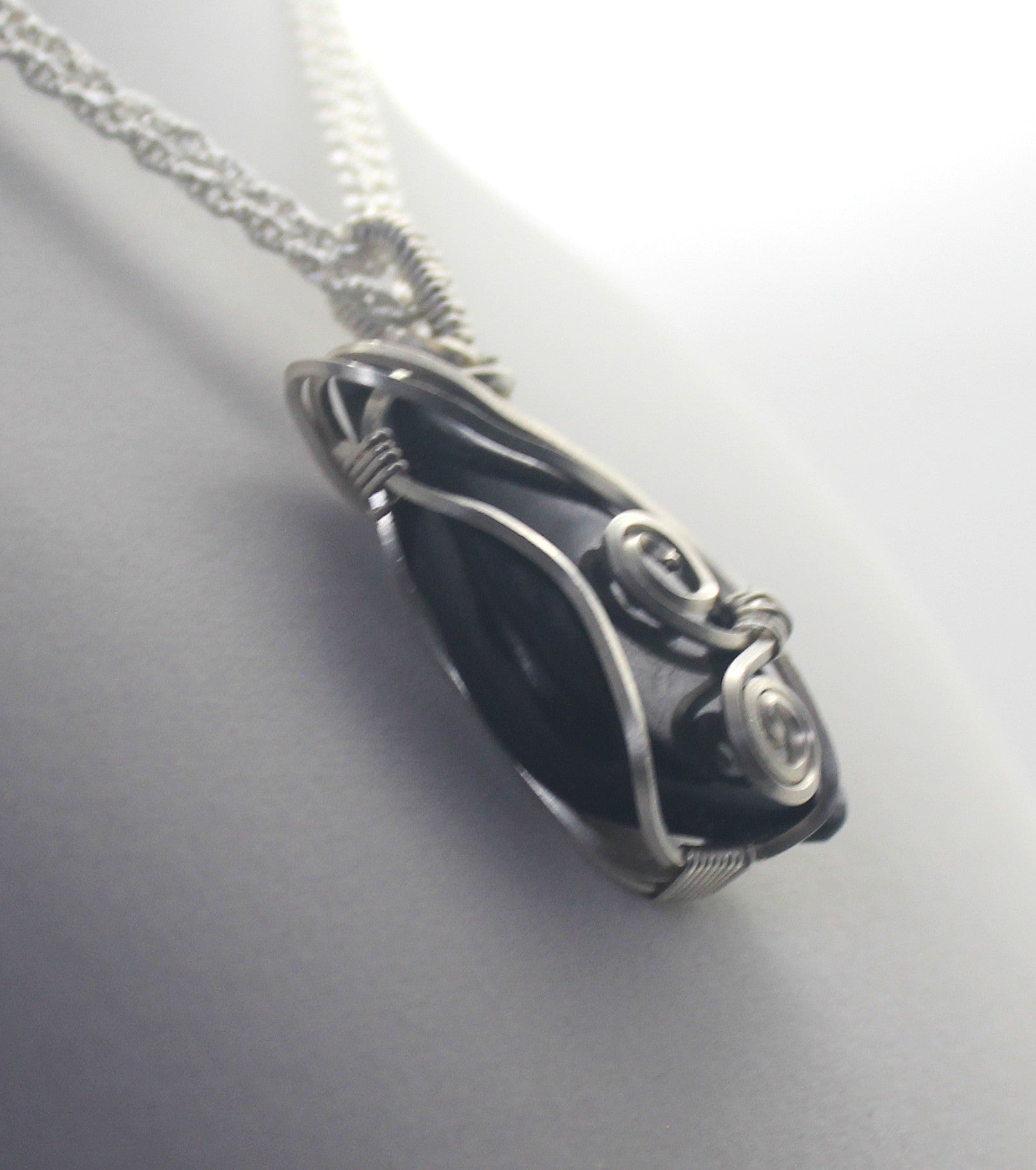 Silver .999 Fine Purpurite Handmade Pendant Necklace –Hand-Wrapped Artisan Pendant for Clarity & Expression | Necklace | Wiccan Center