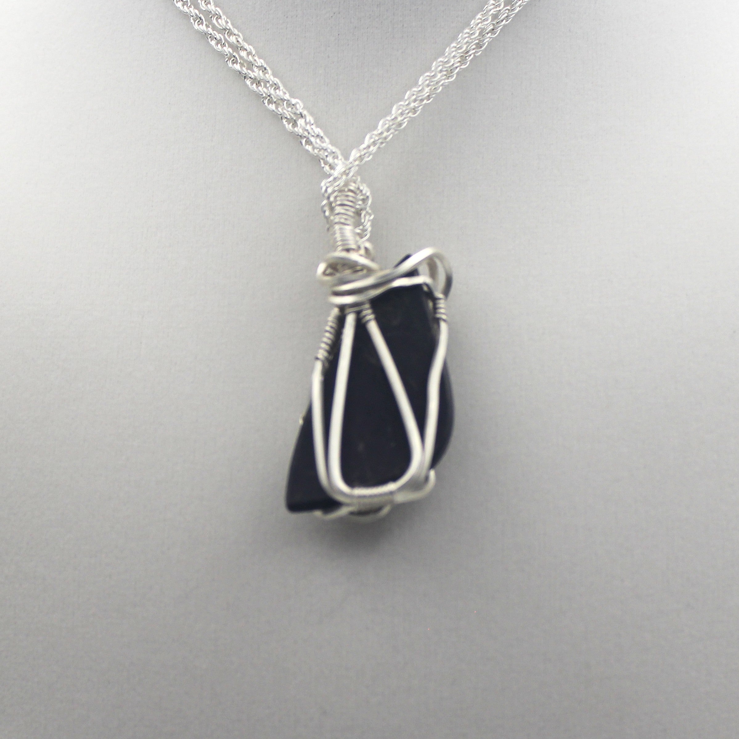 Silver .999 Fine Purpurite Handmade Pendant Necklace –Hand-Wrapped Artisan Pendant for Clarity & Expression | Necklace | Wiccan Center