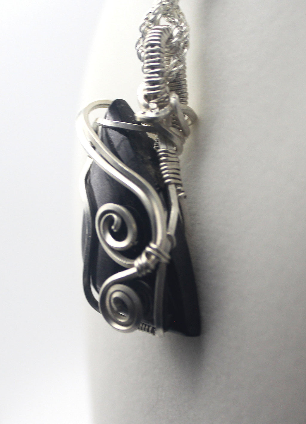 Silver .999 Fine Purpurite Handmade Pendant Necklace –Hand-Wrapped Artisan Pendant for Clarity & Expression | Necklace | Wiccan Center