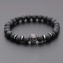Lava Rock Skull Bracelet | bracelets | Wiccan Center